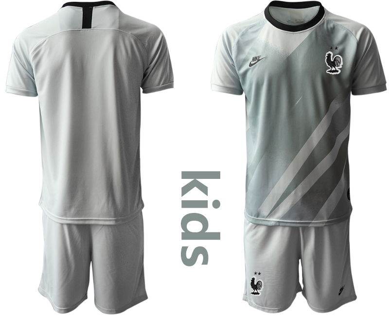 2021 European Cup France gray goalkeeper Youth soccer jerseys->youth soccer jersey->Youth Jersey